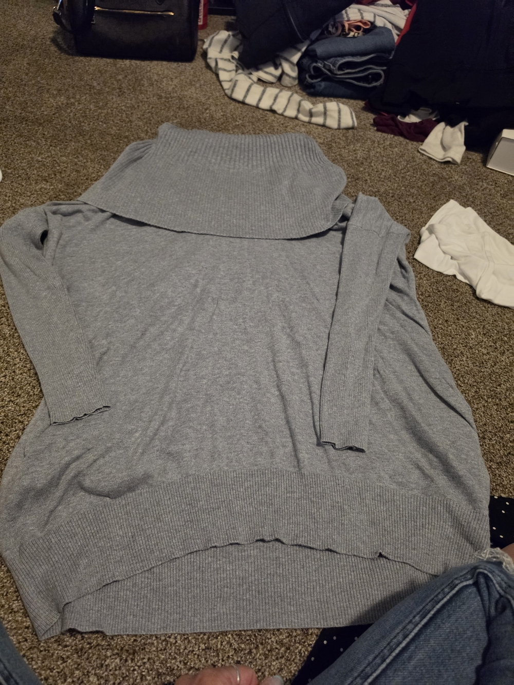 Victoria's Secret Light Gray Cowl Neck Sweater